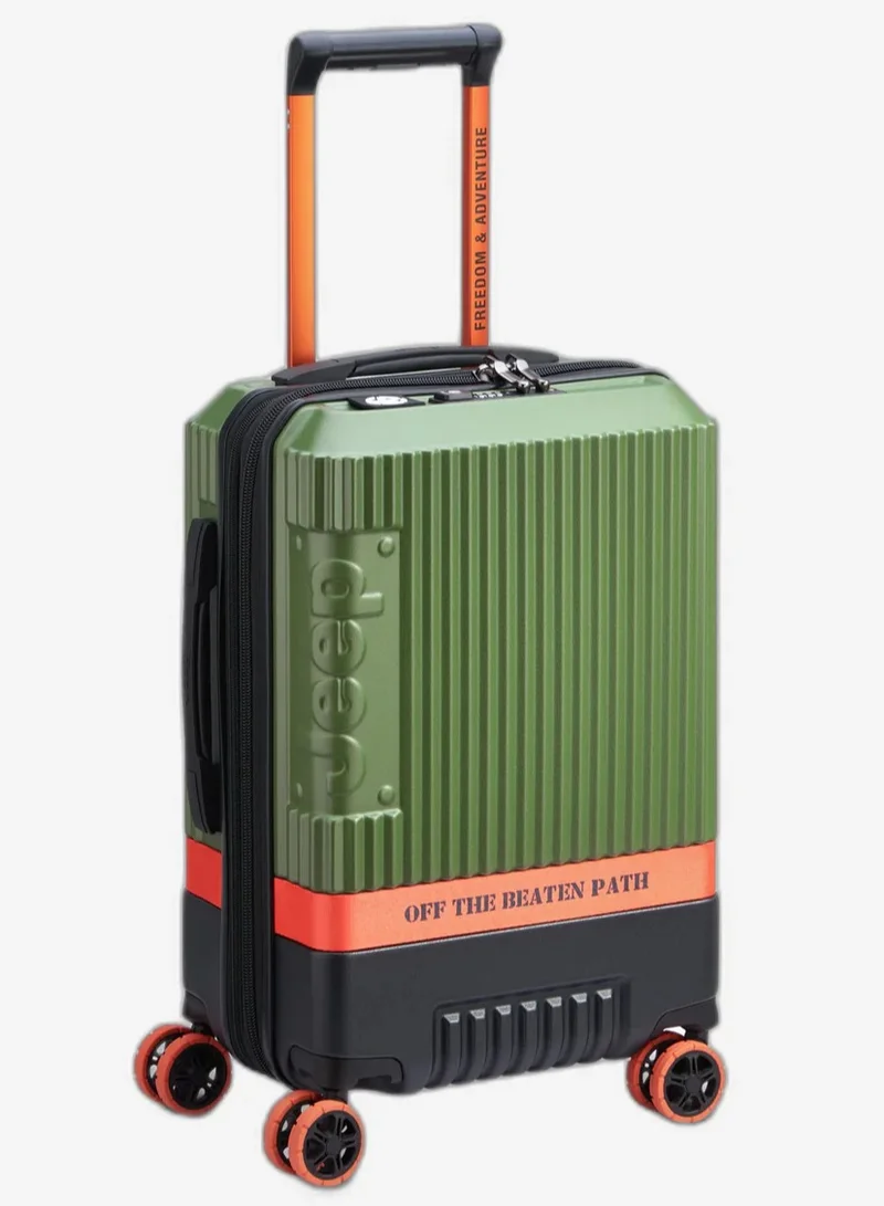 Jeep JH001A 55 Cm Hardcase 4-Double Wheeled Expandable Cabin Luggage Trolley Case - Green